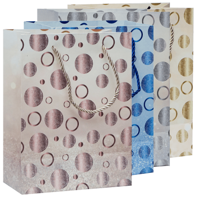 Pungi cadou din hartie cartonata cu maner 23x18x10 cm 12 buc, Adison